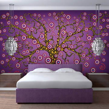 Fotótapéta - abstract: tree (violet)