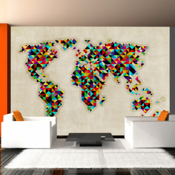 Fotótapéta - World Map - a kaleidoscope of colors