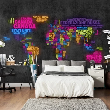 Fotótapéta - map, Italian - colors