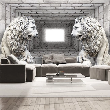 Öntapadó fotótapéta - Stone Lions