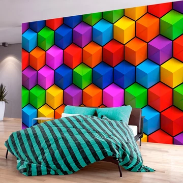 Öntapadó fotótapéta - Colorful Geometric Boxes