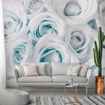 Öntapadó fotótapéta - Satin Rose (Turquoise)