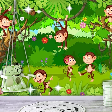 Öntapadó fotótapéta - Monkey Tricks
