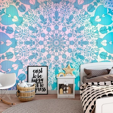 Öntapadó fotótapéta - Girly Mandala (Blue)