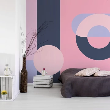 Fotótapéta - Geometric Wreath (Violet)