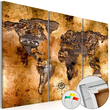Kép parafán - Shade of Gold [Cork Map]
