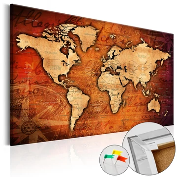 Kép parafán - Amber World [Cork Map]