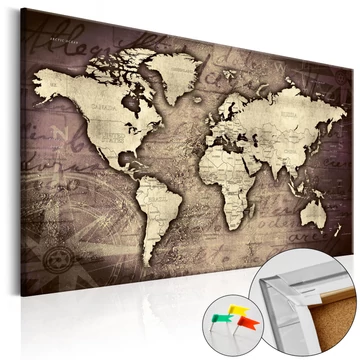 Kép parafán - Precious World [Cork Map]