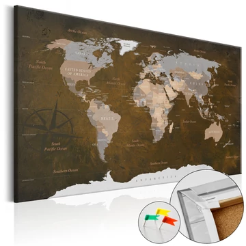 Kép parafán - Cinnamon Travels [Cork Map]