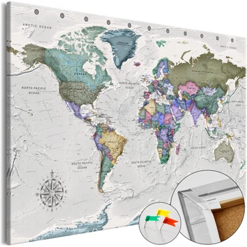 Kép parafán - World Destinations (1 Part) Wide [Cork Map]
