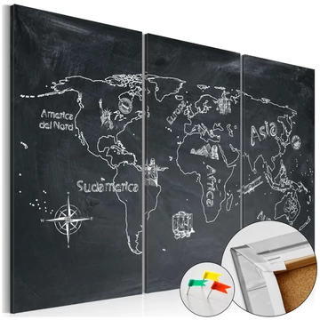 Kép parafán - Geography lesson [Cork Map]