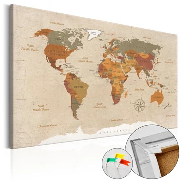 Kép parafán - Beige Chic [Cork Map]