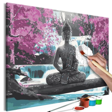 Kifestő - Buddha and Waterfall