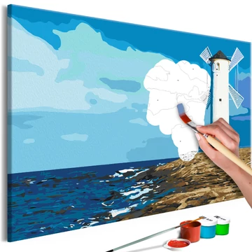 Kifestő - Lighthouse with Windmill