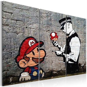 Kép - Super Mario Mushroom Cop by Banksy