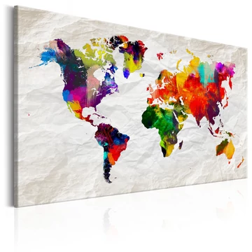 Kép - World Map: Rainbow Madness