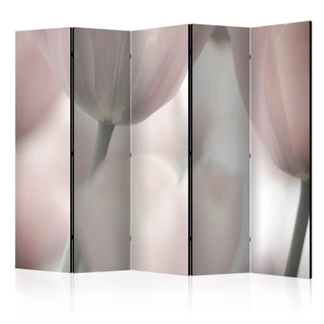 Paraván - Tulips fine art - black and white II [Room Dividers]