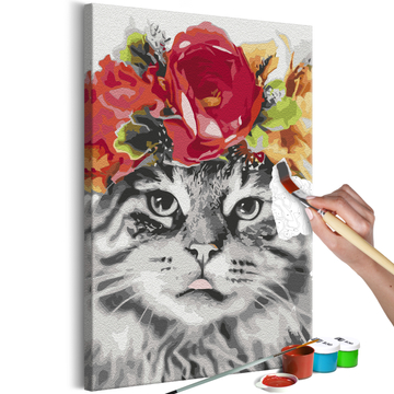 Kifestő - Cat With Flowers
