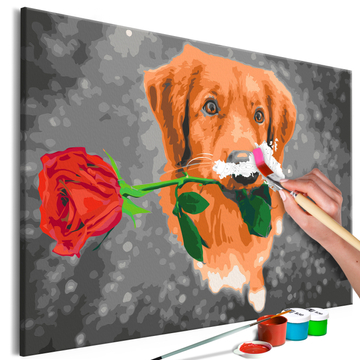 Kifestő - Dog With Rose