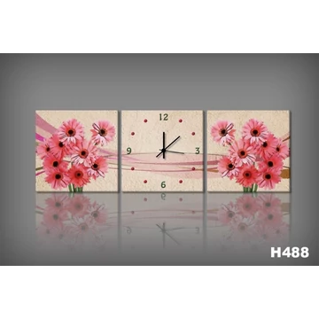 Vászonkép Faliórával H488 Bouquet Di Fiori Rosa