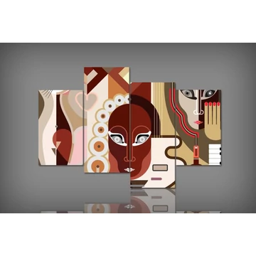 Digital Art vászonkép | 5563 Q Abstratto Volto Guatri S