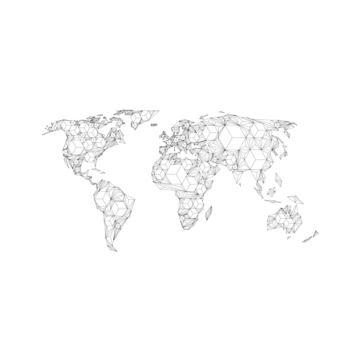 XXL Fotótapéta - Map of the World - white solids