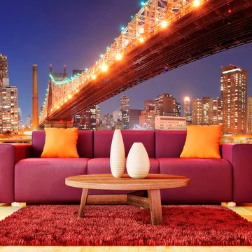 Fotótapéta - Fiery Brooklyn Bridge