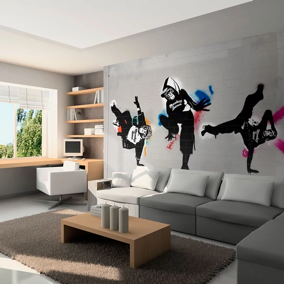 Fotótapéta - Monkey dance - street art
