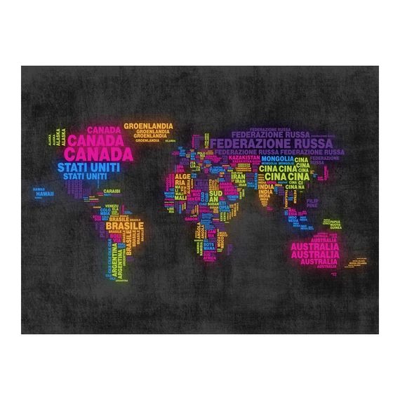 Fotótapéta - map, Italian - colors