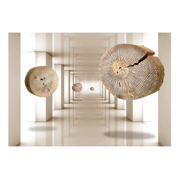 Öntapadó fotótapéta - Flying Discs of Wood
