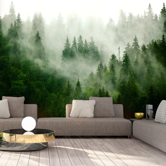 Fotótapéta - Mountain Forest (Green)