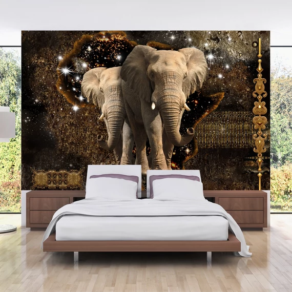 Öntapadó fotótapéta - Brown Elephants