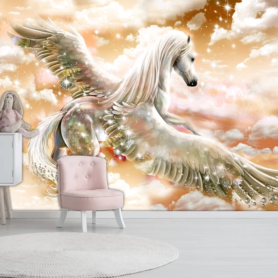 Öntapadó fotótapéta - Pegasus (Orange)