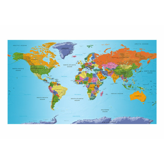 Öntapadó fotótapéta - World Map: Colourful Geography II