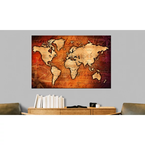 Kép parafán - Amber World [Cork Map]