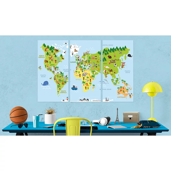 Kép parafán - Children's World [Cork Map]