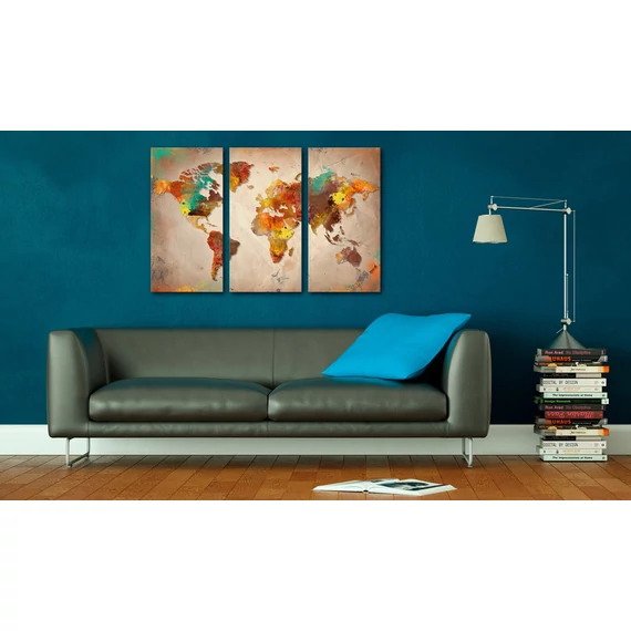 Kép parafán - Painted World [Cork Map]