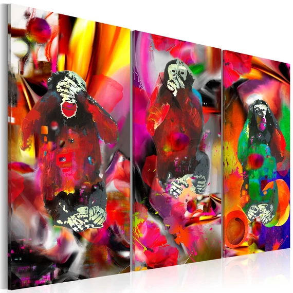 Kép - Crazy Monkeys - triptych