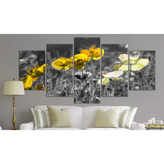 Kép - Yellow Poppies (5 Parts) Wide