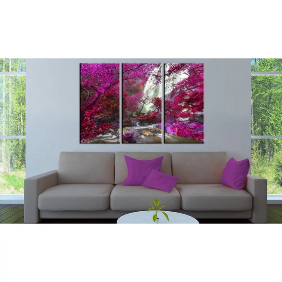Kép - Beautiful Waterfall: Pink Forest