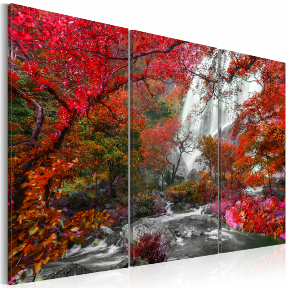 Kép - Beautiful Waterfall: Autumnal Forest