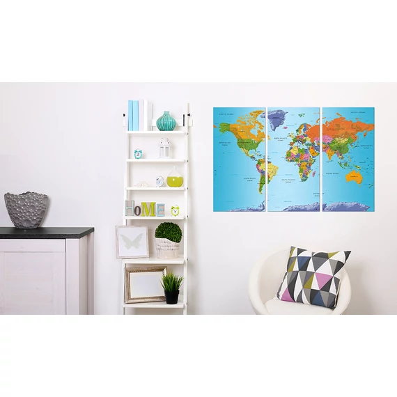 Kép - World Map: Colourful Note
