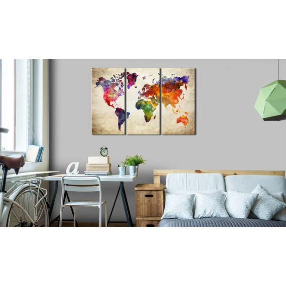 Kép - The World's Map in Watercolor