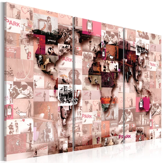 Kép - Banksy Graffiti Collage
