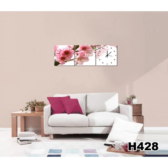 Vászonkép Faliórával Ciliegio H428
