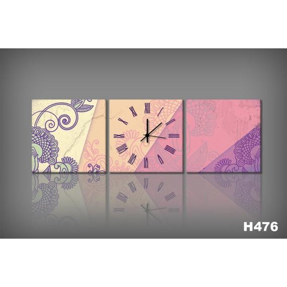 Vászonkép Faliórával H476 pizzo antico