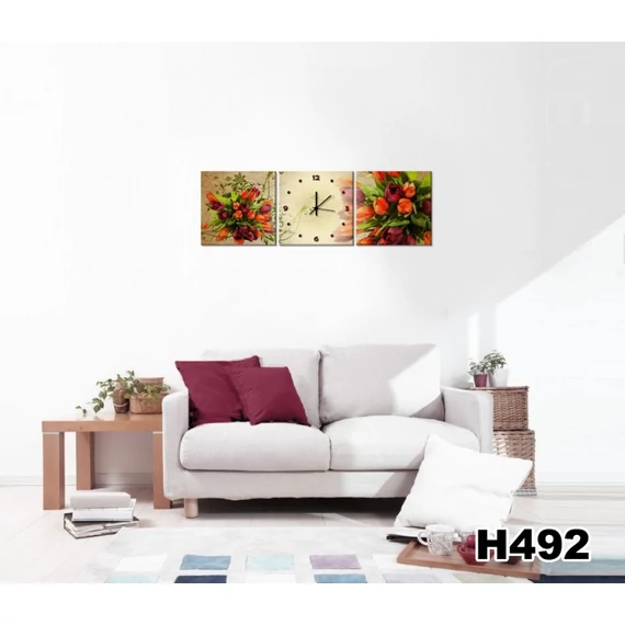 Vászonkép Faliórával H492 Tulip sogni