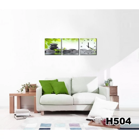 Vászonkép Faliórával H504 cimette e pietre