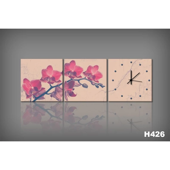 Vászonkép Faliórával Orchidea e Spacco H426