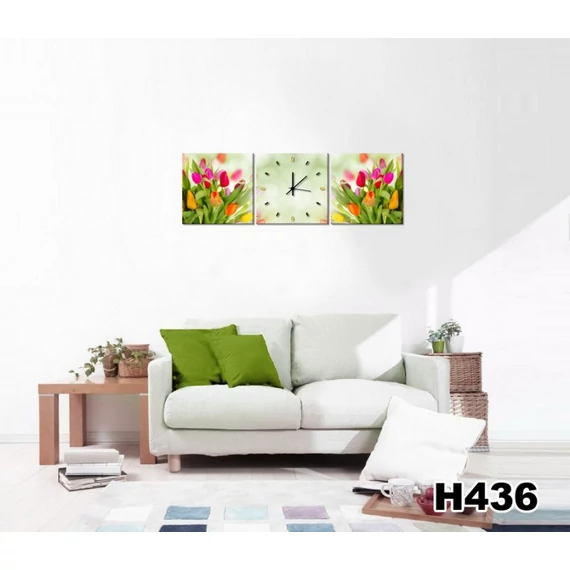 Vászonkép Faliórával tulipano vibrato H436